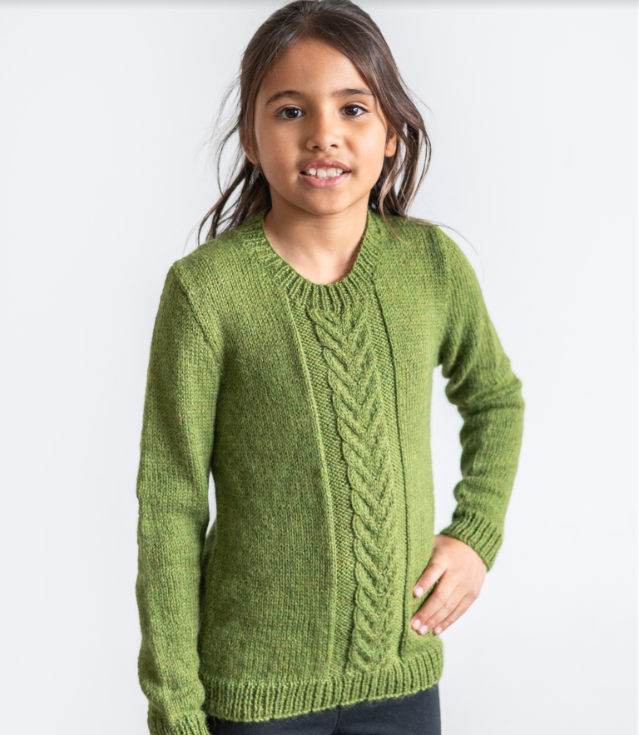 PATTERN: Indiecita EasyWash Kids Cable Sweater – Woolworx