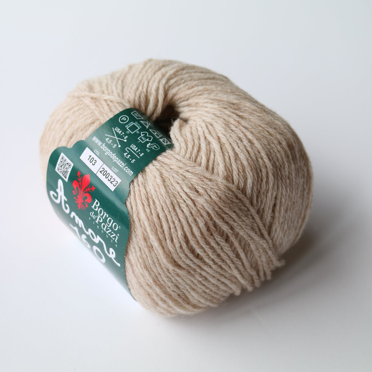 Amore Recycled Merino combination 160 Beige (DK equivalent) – Woolworx