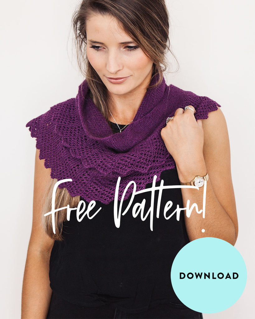 FREE Luxurious Shawlette knitting pattern download 1922 Woolworx