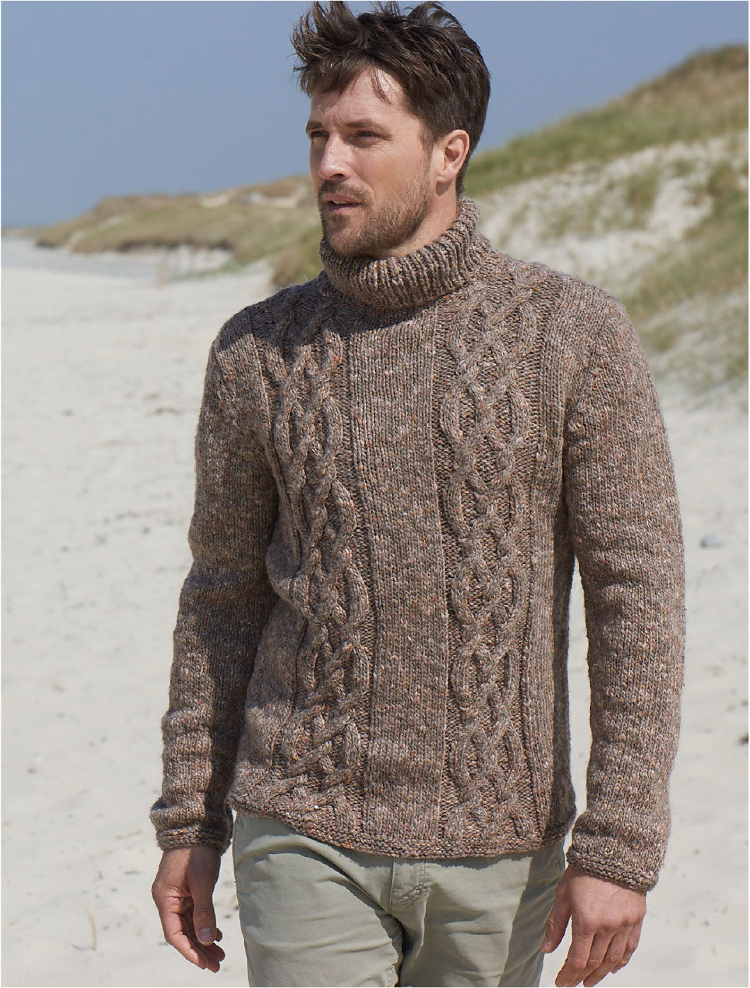 FREE Knitting Pattern - Orion Cable Sweater